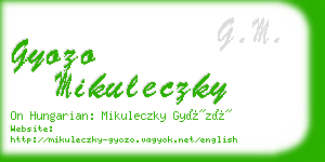 gyozo mikuleczky business card